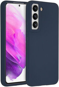 Accezz Liquid Silicone Backcover Samsung Galaxy S22 Telefoonhoesje Blauw