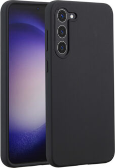 Accezz Liquid Silicone Backcover Samsung Galaxy S23 Plus Telefoonhoesje Zwart
