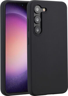 Accezz Liquid Silicone Backcover Samsung Galaxy S23 Telefoonhoesje Zwart