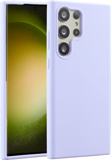 Accezz Liquid Silicone Backcover Samsung Galaxy S23 Ultra Telefoonhoesje Paars