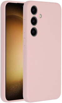 Accezz Liquid Silicone Backcover Samsung Galaxy S24 Plus Telefoonhoesje Roze