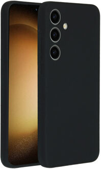 Accezz Liquid Silicone Backcover Samsung Galaxy S24 Plus Telefoonhoesje Zwart