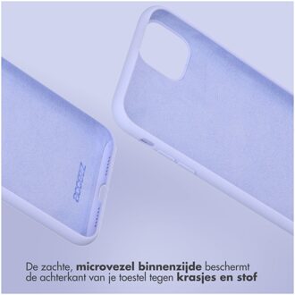 Accezz Liquid Silicone Backcover Samsung Galaxy S24 Ultra Telefoonhoesje Paars