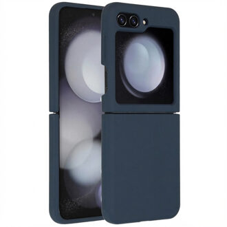 Accezz Liquid Silicone Backcover Samsung Galaxy Z Flip 5 Telefoonhoesje Blauw