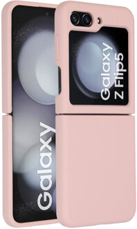 Accezz Liquid Silicone Backcover Samsung Galaxy Z Flip 5 Telefoonhoesje Roze