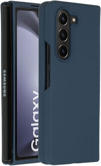 Accezz Liquid Silicone Backcover Samsung Galaxy Z Fold 5 Telefoonhoesje Blauw