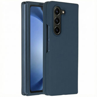 Accezz Liquid Silicone Backcover Samsung Galaxy Z Fold 5 Telefoonhoesje Blauw