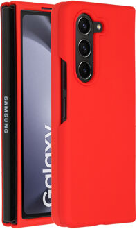 Accezz Liquid Silicone Backcover Samsung Galaxy Z Fold 5 Telefoonhoesje Rood