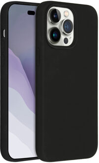 Accezz Liquid Silicone Backcover voor de Apple iPhone 14 Pro Max - Zwart