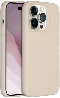 Accezz Liquid Silicone Backcover voor de Apple iPhone 14 Pro - Stone Beige