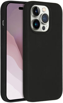Accezz Liquid Silicone Backcover voor de Apple iPhone 14 Pro - Zwart