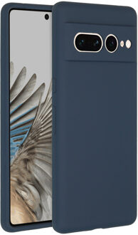 Accezz Liquid Silicone Backcover voor de Google Pixel 7 Pro - Donkerblauw