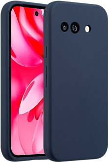 Accezz Liquid Silicone Backcover voor de Google Pixel 9A - Donkerblauw