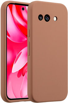 Accezz Liquid Silicone Backcover voor de Google Pixel 9A - Lichtbruin