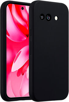 Accezz Liquid Silicone Backcover voor de Google Pixel 9A - Zwart