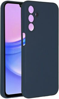 Accezz Liquid Silicone Backcover voor de Samsung Galaxy A15 (5G/4G) - Donkerblauw