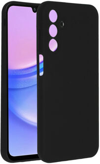 Accezz Liquid Silicone Backcover voor de Samsung Galaxy A15 (5G/4G) - Zwart