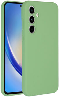 Accezz Liquid Silicone Backcover voor de Samsung Galaxy A35 - Groen