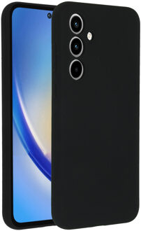 Accezz Liquid Silicone Backcover voor de Samsung Galaxy A35 - Zwart