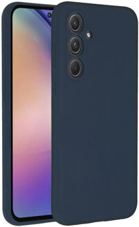 Accezz Liquid Silicone Backcover voor de Samsung Galaxy A55 - Donkerblauw