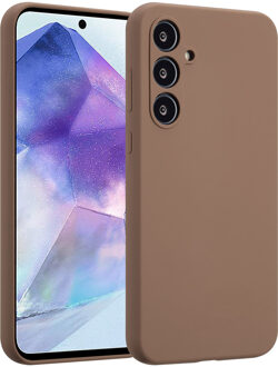Accezz Liquid Silicone Backcover voor de Samsung Galaxy A55 - Lichtbruin