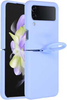 Accezz Liquid Silicone Backcover voor de Samsung Galaxy Z Flip 4 - Paars