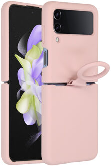 Accezz Liquid Silicone Backcover voor de Samsung Galaxy Z Flip 4 - Roze