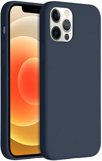 Accezz Liquid Silicone voor Apple iPhone 12 (Pro) Telefoonhoesje Blauw