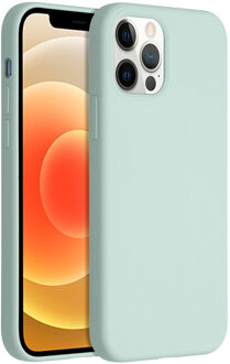 Accezz Liquid Silicone voor Apple iPhone 12 (Pro) Telefoonhoesje Blauw
