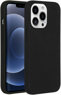 Accezz Liquid Silicone voor Apple iPhone 13 Pro Telefoonhoesje Zwart