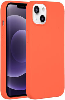 Accezz Liquid Silicone voor Apple iPhone 13 Telefoonhoesje Oranje