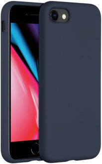 Accezz Liquid Silicone voor Apple iPhone SE (2022 / 2020) / 8 / 7 Telefoonhoesje Blauw