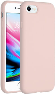 Accezz Liquid Silicone voor Apple iPhone SE (2022 / 2020) / 8 / 7 Telefoonhoesje Roze