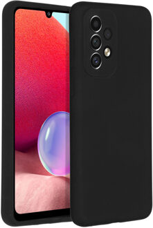 Accezz Liquid Silicone voor Samsung Galaxy A33 Telefoonhoesje Zwart