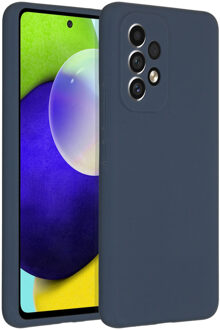 Accezz Liquid Silicone voor Samsung Galaxy A53 Telefoonhoesje Blauw