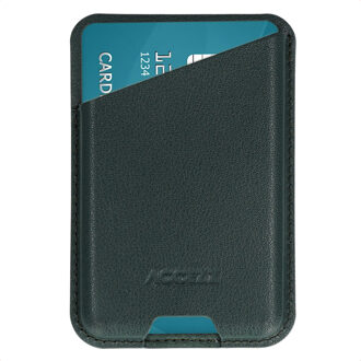 Accezz Magnetische Leren Kaarthouder - Geschikt voor Apple Find My - Cedar Green Donkergroen - One size