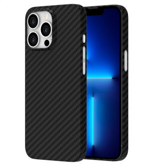 Accezz MagSafe Kevlar Backcover voor de Apple iPhone 13 Pro Max - Zwart