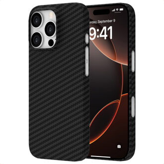 Accezz MagSafe Kevlar Backcover voor de Apple iPhone 16 Pro - Zwart