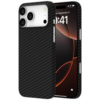 Accezz MagSafe Kevlar Backcover voor de Apple iPhone 17 Pro Max - Zwart