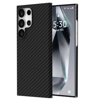 Accezz MagSafe Kevlar Backcover voor de Samsung Galaxy S24 Ultra - Zwart