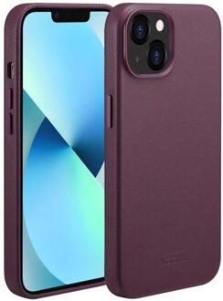 Accezz MagSafe Leather Backcover iPhone 13 Telefoonhoesje Paars
