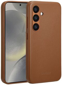 Accezz MagSafe Leather Backcover Samsung Galaxy S24 Telefoonhoesje Bruin
