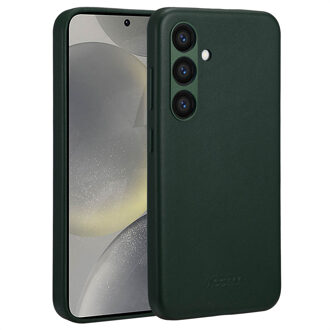 Accezz MagSafe Leather Backcover Samsung Galaxy S24 Telefoonhoesje Groen