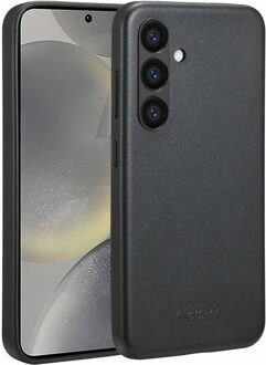 Accezz MagSafe Leather Backcover Samsung Galaxy S24 Telefoonhoesje Zwart