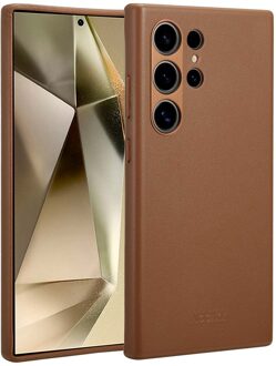 Accezz MagSafe Leather Backcover Samsung Galaxy S24 Ultra Telefoonhoesje Bruin