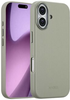 Accezz MagSafe Leather Backcover voor de Apple iPhone 17 - Light Grey Grijs