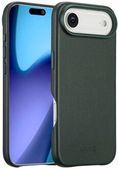 Accezz MagSafe Leather Backcover voor de Apple iPhone Air - Cedar Green Donkergroen