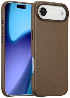Accezz MagSafe Leather Backcover voor de Apple iPhone Air - Coffee Brown Donkerbruin