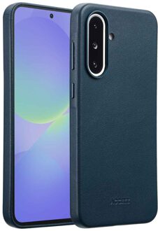 Accezz MagSafe Leather Backcover voor de Samsung Galaxy A36 / A56 - Nightfall Blue Donkerblauw