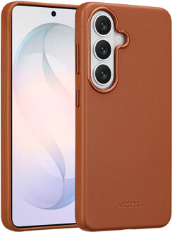 Accezz MagSafe Leather Backcover voor de Samsung Galaxy S26 - Sienna Brown Bruin